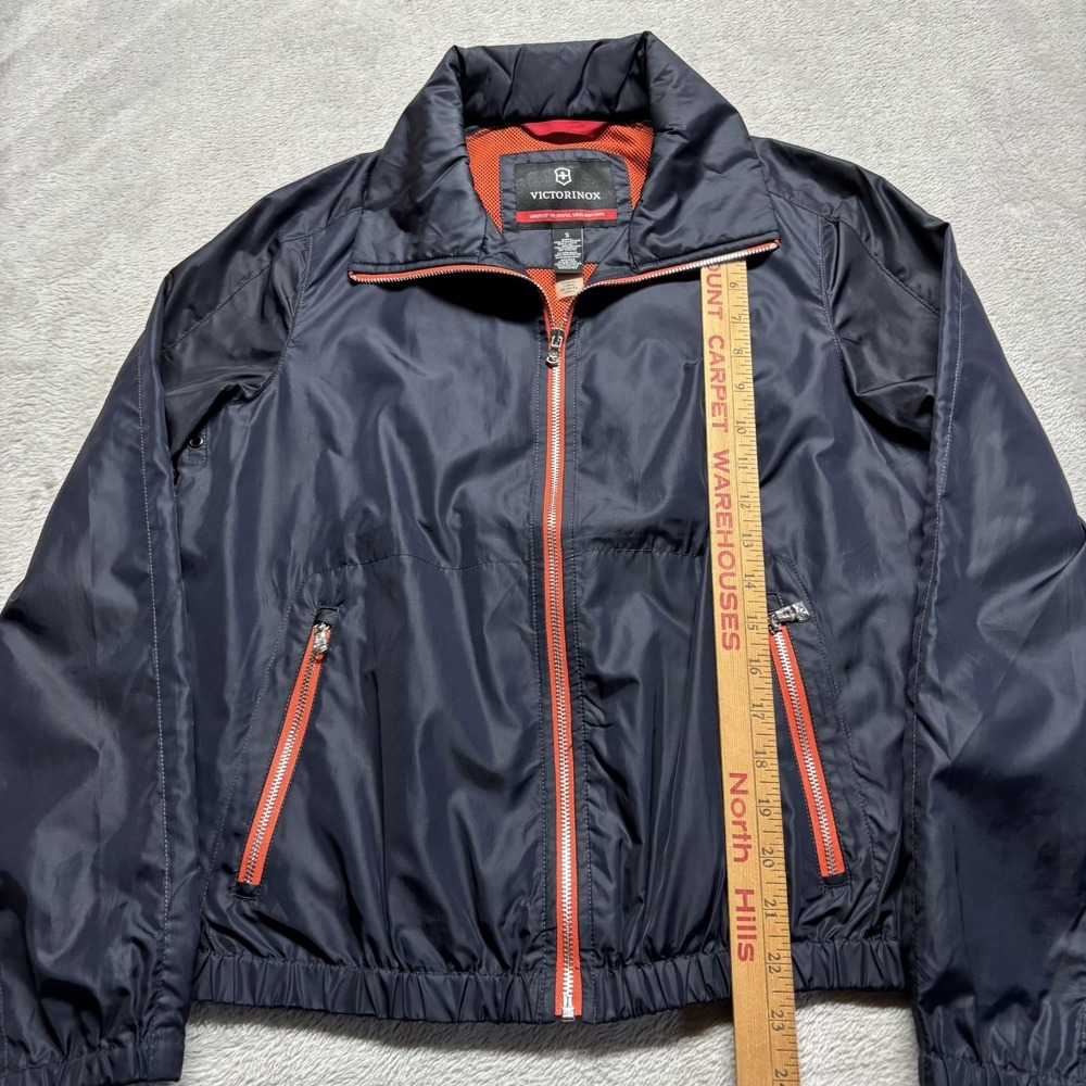Victorinox Windbreaker Black Full Zip Jacket Women's S Water Resistant - Picture 5 of 6